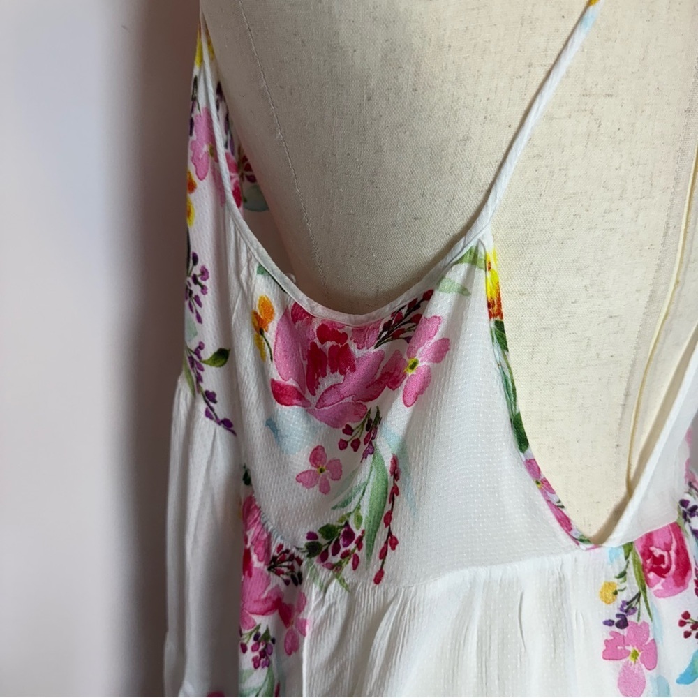In Bloom by Jonquil Floral Slip Dress with Lace Accents Size L - Picture 9 of 11